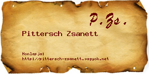 Pittersch Zsanett névjegykártya