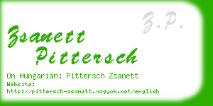 zsanett pittersch business card